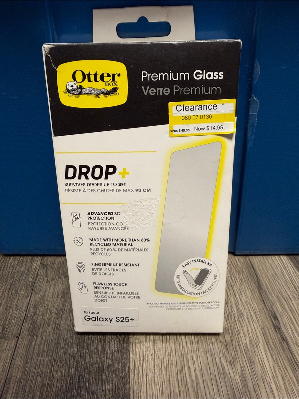 OtterBox Premium Glass Screen Protector for Galaxy S25+ — White